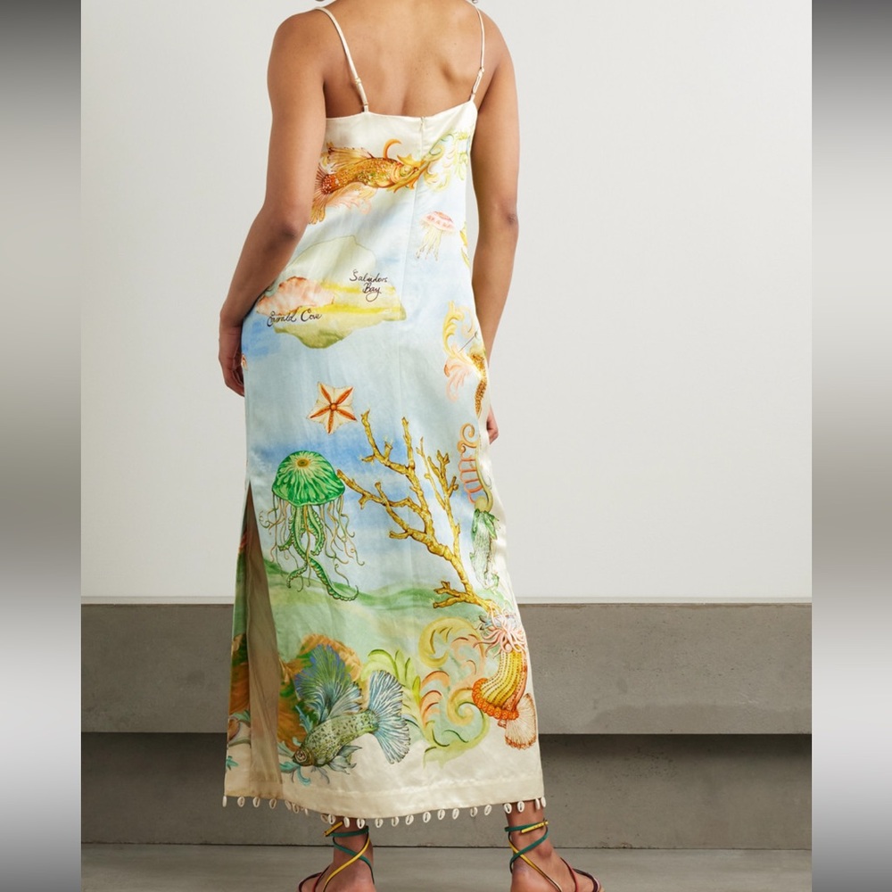Alemais Multicolor Oceanic Print Midi Dress - Picture 3 of 8